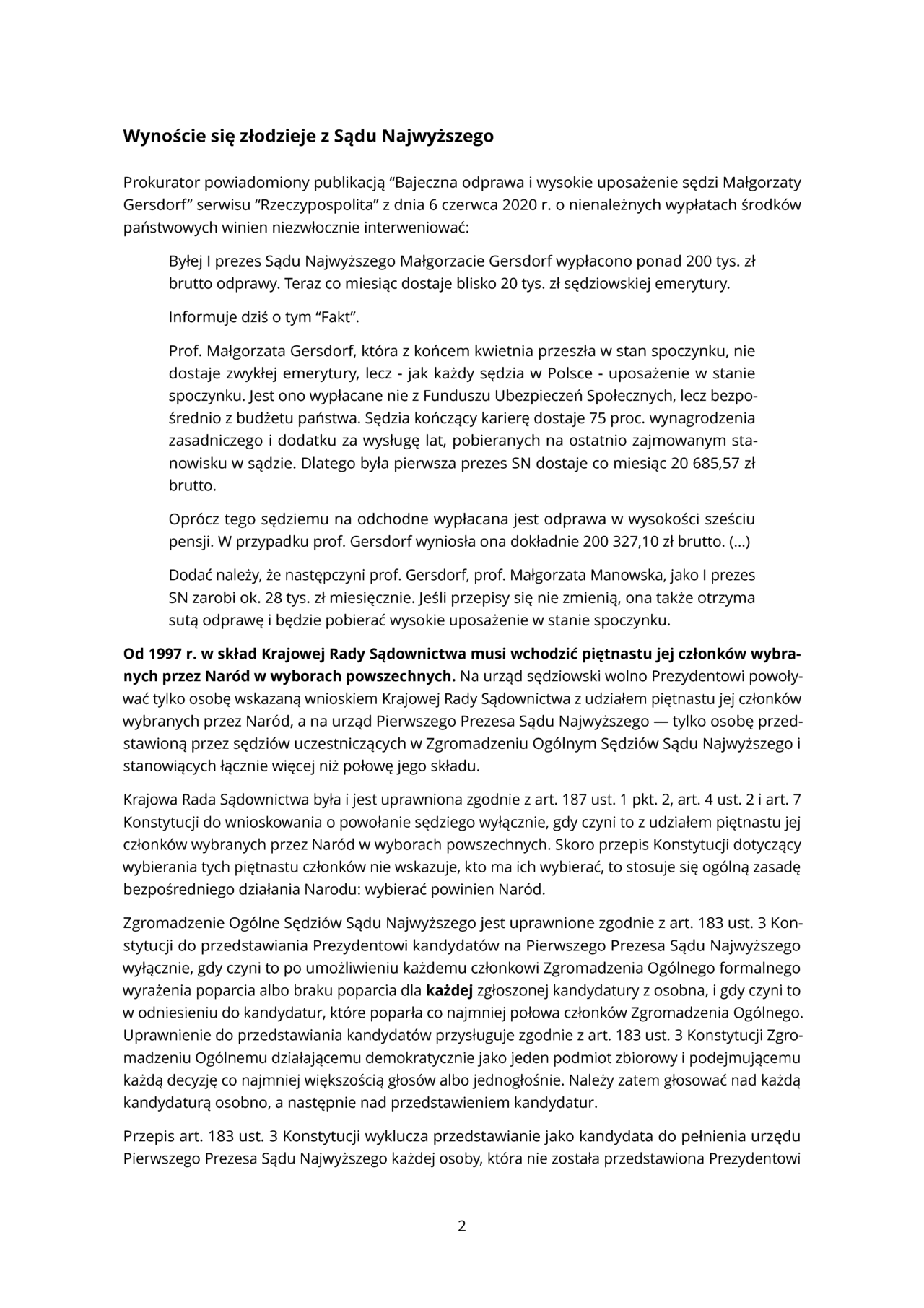 Petycja, s. 2.